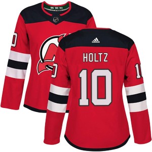 Women's New Jersey Devils Alexander Holtz Adidas Authentic Home Jersey - Red