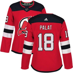 Women's New Jersey Devils Ondrej Palat Adidas Authentic Home Jersey - Red