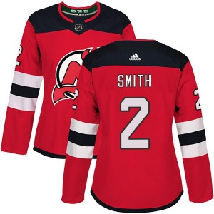 Women's New Jersey Devils Brendan Smith Adidas Authentic Home Jersey - Red