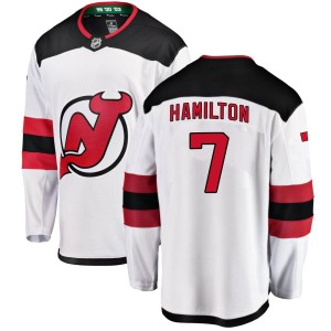 Men's New Jersey Devils Dougie Hamilton Fanatics Branded Breakaway Away Jersey - White