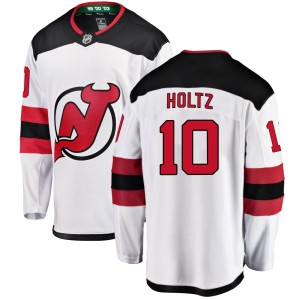 Men's New Jersey Devils Alexander Holtz Fanatics Branded Breakaway Away Jersey - White