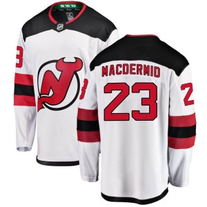 Men's New Jersey Devils Kurtis MacDermid Fanatics Branded Breakaway Away Jersey - White