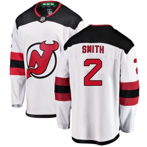 Men's New Jersey Devils Brendan Smith Fanatics Branded Breakaway Away Jersey - White
