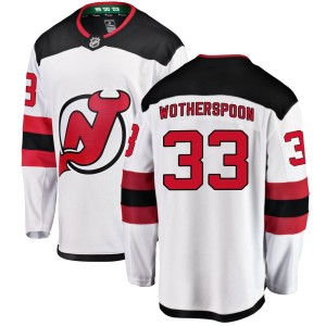 Men's New Jersey Devils Tyler Wotherspoon Fanatics Branded Breakaway Away Jersey - White