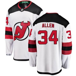 Youth New Jersey Devils Jake Allen Fanatics Branded Breakaway Away Jersey - White
