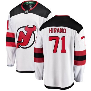 Youth New Jersey Devils Yushiroh Hirano Fanatics Branded Breakaway Away Jersey - White