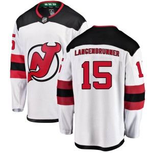 Youth New Jersey Devils Jamie Langenbrunner Fanatics Branded Breakaway Away Jersey - White