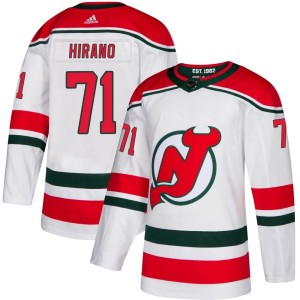 Men's New Jersey Devils Yushiroh Hirano Adidas Authentic Alternate Jersey - White