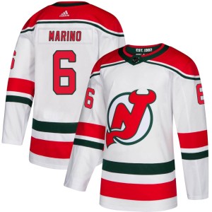 Men's New Jersey Devils John Marino Adidas Authentic Alternate Jersey - White