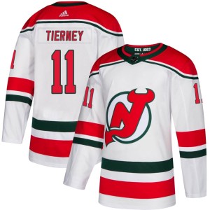 Men's New Jersey Devils Chris Tierney Adidas Authentic Alternate Jersey - White