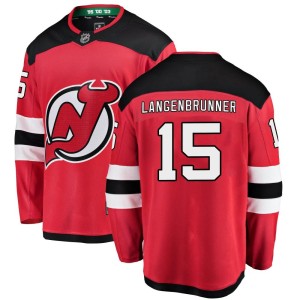 Youth New Jersey Devils Jamie Langenbrunner Fanatics Branded Breakaway Home Jersey - Red