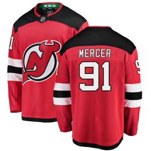 Youth New Jersey Devils Dawson Mercer Fanatics Branded Breakaway Home Jersey - Red