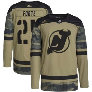 Youth New Jersey Devils Nolan Foote Adidas Authentic Military Appreciation Practice Jersey - Camo