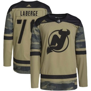 Youth New Jersey Devils Samuel Laberge Adidas Authentic Military Appreciation Practice Jersey - Camo