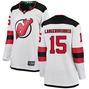 Women's New Jersey Devils Jamie Langenbrunner Fanatics Branded Breakaway Away Jersey - White