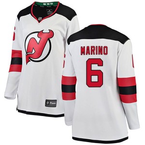 Women's New Jersey Devils John Marino Fanatics Branded Breakaway Away Jersey - White