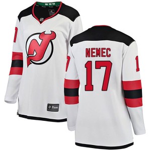 Women's New Jersey Devils Simon Nemec Fanatics Branded Breakaway Away Jersey - White
