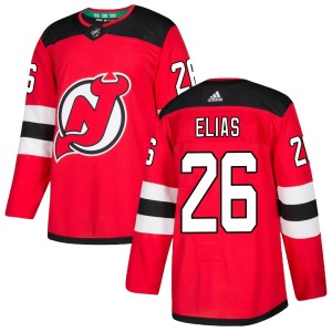 Youth New Jersey Devils Patrik Elias Adidas Authentic Home Jersey - Red