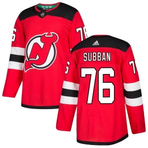 Youth New Jersey Devils P.K. Subban Adidas Authentic Home Jersey - Red