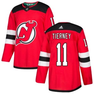 Youth New Jersey Devils Chris Tierney Adidas Authentic Home Jersey - Red