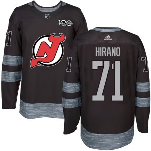 Youth New Jersey Devils Yushiroh Hirano Authentic 1917-2017 100th Anniversary Jersey - Black