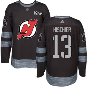 Youth New Jersey Devils Nico Hischier Authentic 1917-2017 100th Anniversary Jersey - Black