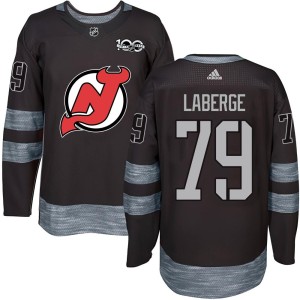 Youth New Jersey Devils Samuel Laberge Authentic 1917-2017 100th Anniversary Jersey - Black