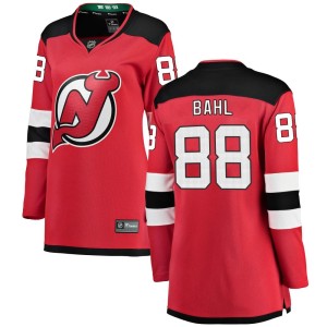 Women's New Jersey Devils Kevin Bahl Fanatics Branded Breakaway Home Jersey - Red