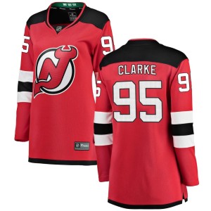 Women's New Jersey Devils Graeme Clarke Fanatics Branded Breakaway Home Jersey - Red
