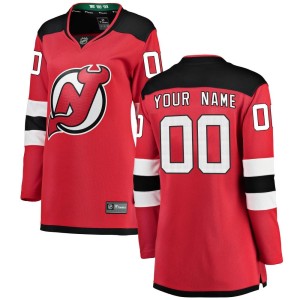 Women's New Jersey Devils Custom Fanatics Branded Breakaway Home Jersey - Red