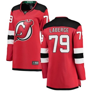 Women's New Jersey Devils Samuel Laberge Fanatics Branded Breakaway Home Jersey - Red