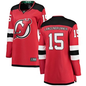Women's New Jersey Devils Jamie Langenbrunner Fanatics Branded Breakaway Home Jersey - Red