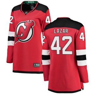 Women's New Jersey Devils Curtis Lazar Fanatics Branded Breakaway Home Jersey - Red