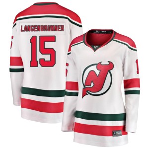 Women's New Jersey Devils Jamie Langenbrunner Fanatics Branded Breakaway Alternate Jersey - White