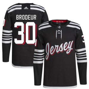 Youth New Jersey Devils Martin Brodeur Adidas Authentic 2021/22 Alternate Primegreen Pro Player Jersey - Black