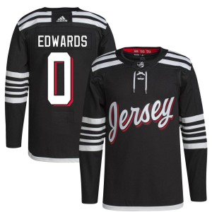 Youth New Jersey Devils Ethan Edwards Adidas Authentic 2021/22 Alternate Primegreen Pro Player Jersey - Black