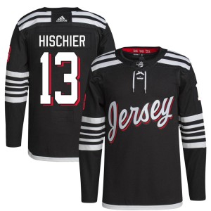 Youth New Jersey Devils Nico Hischier Adidas Authentic 2021/22 Alternate Primegreen Pro Player Jersey - Black