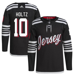 Youth New Jersey Devils Alexander Holtz Adidas Authentic 2021/22 Alternate Primegreen Pro Player Jersey - Black