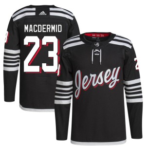 Youth New Jersey Devils Kurtis MacDermid Adidas Authentic 2021/22 Alternate Primegreen Pro Player Jersey - Black