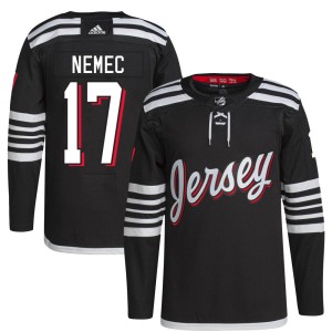 Youth New Jersey Devils Simon Nemec Adidas Authentic 2021/22 Alternate Primegreen Pro Player Jersey - Black