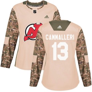 Women's New Jersey Devils Mike Cammalleri Adidas Authentic Veterans Day Practice Jersey - Camo