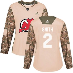 Women's New Jersey Devils Brendan Smith Adidas Authentic Veterans Day Practice Jersey - Camo