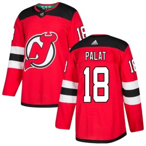 Men's New Jersey Devils Ondrej Palat Adidas Authentic Home Jersey - Red