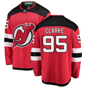 Men's New Jersey Devils Graeme Clarke Fanatics Branded Breakaway Home Jersey - Red
