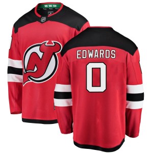 Men's New Jersey Devils Ethan Edwards Fanatics Branded Breakaway Home Jersey - Red