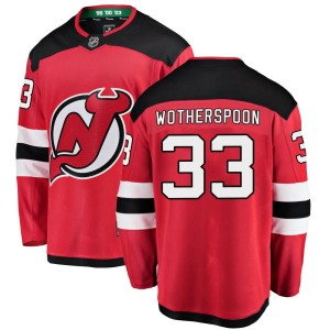 Men's New Jersey Devils Tyler Wotherspoon Fanatics Branded Breakaway Home Jersey - Red