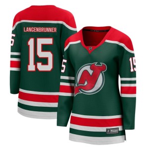 Women's New Jersey Devils Jamie Langenbrunner Fanatics Branded Breakaway 2020/21 Special Edition Jersey - Green