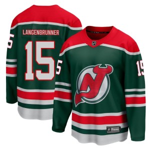 Men's New Jersey Devils Jamie Langenbrunner Fanatics Branded Breakaway 2020/21 Special Edition Jersey - Green