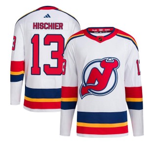 Youth New Jersey Devils Nico Hischier Adidas Authentic Reverse Retro 2.0 Jersey - White