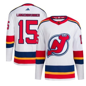 Youth New Jersey Devils Jamie Langenbrunner Adidas Authentic Reverse Retro 2.0 Jersey - White